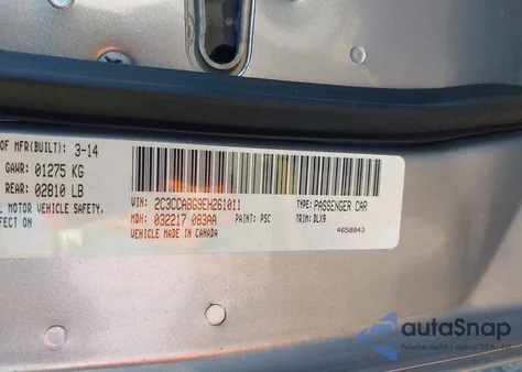 2014 Chrysler 300 300S из США, поврежденный, VIN 2C3CCABG9EH261011